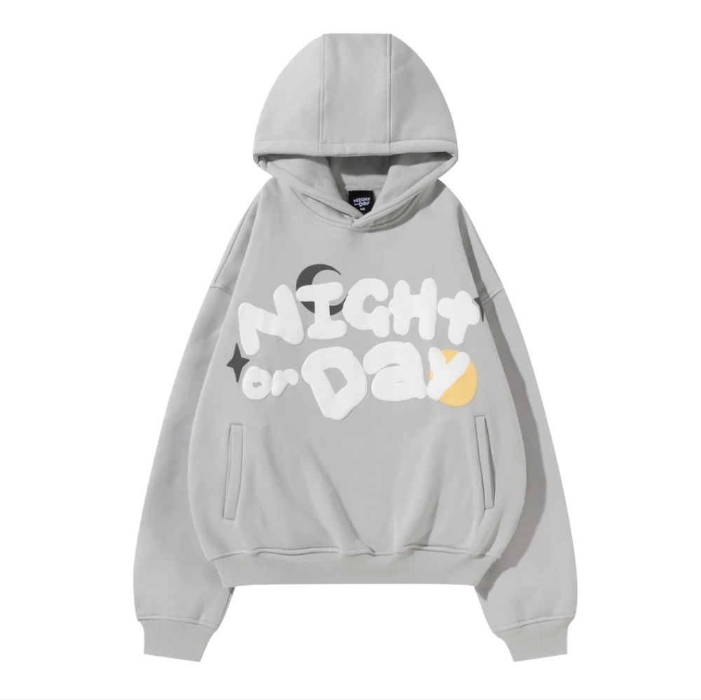 Night Or Day Hoodie Grey